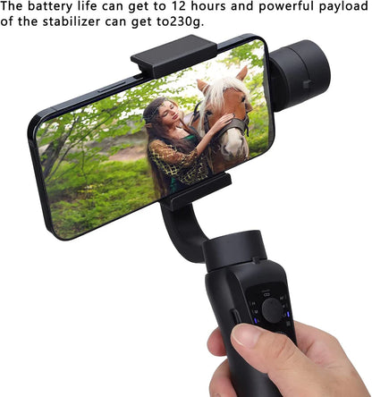 Gimbal Stabilizer for Smartphone, S5B 3 Axis Handheld Foldable Tripod,