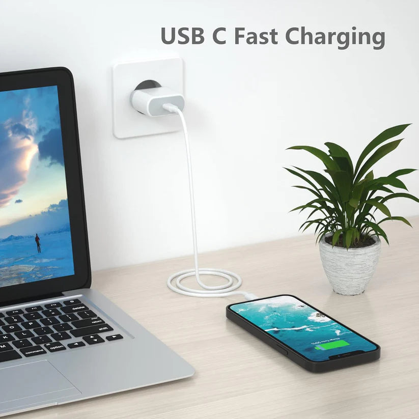 20W USB C Fast European Plug Adapter for iPhone Eu Lot Imported