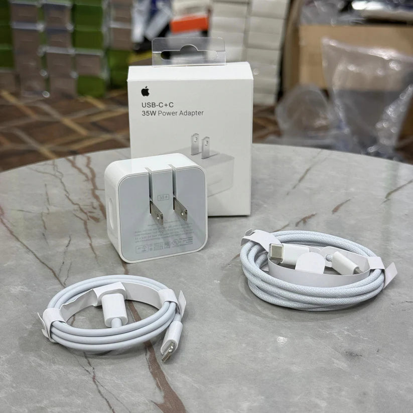 Apple 35W Dual USB-C Port Compact Power Adapter USA Lot Imported 100% Original